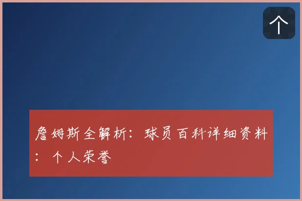 詹姆斯全解析:球员百科详细资料:个人荣誉